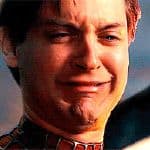 poor Spidey crying